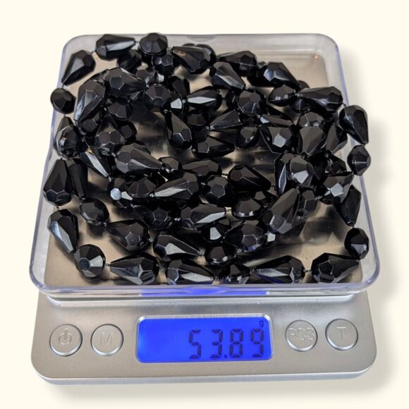 (2/$20) Long Black Beaded Infinity String Necklace - Picture 4 of 4